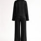 Silk/Linen Clothing Set - Black - MellowConceptStore