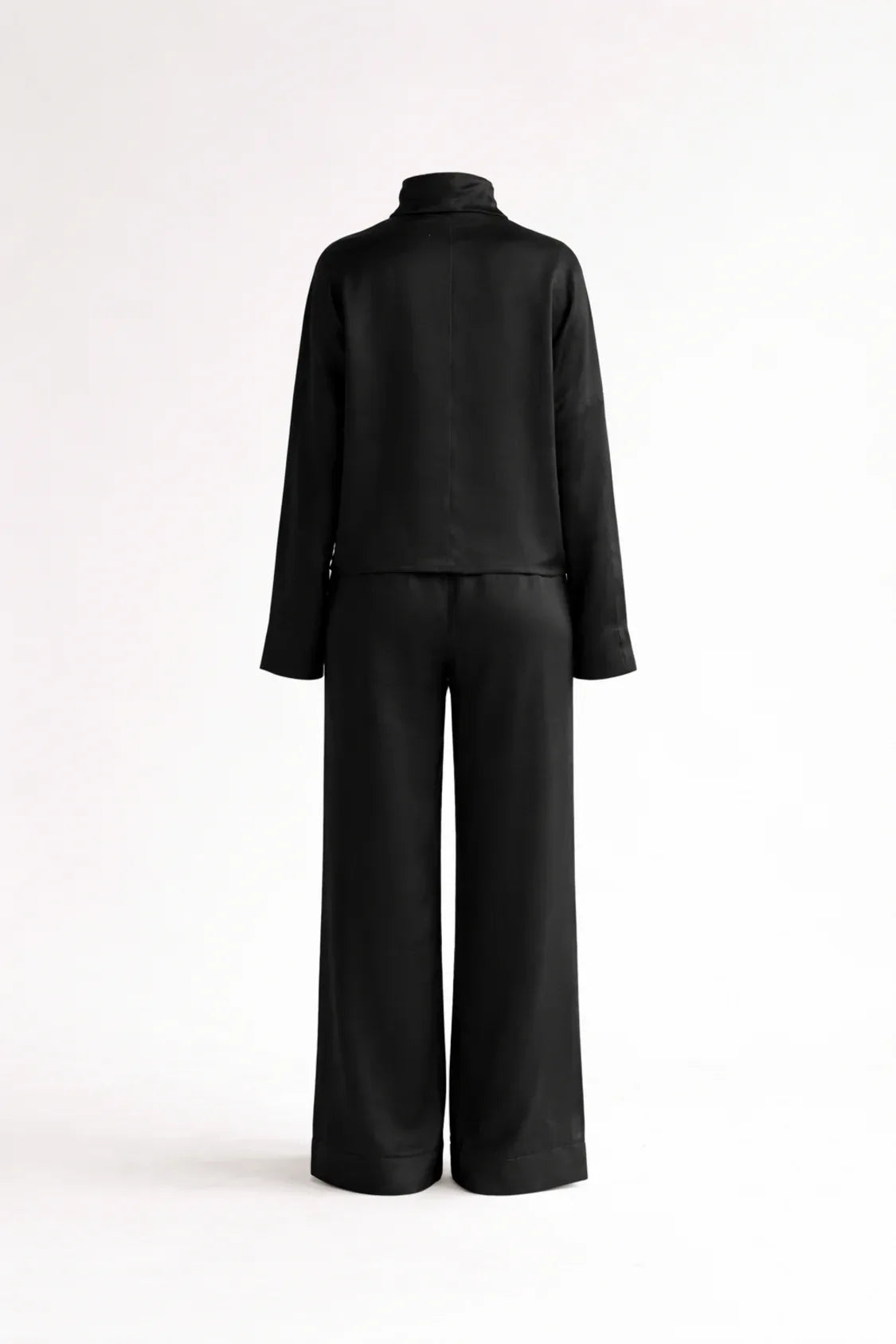 Silk/Linen Clothing Set - Black - MellowConceptStore