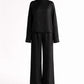 Silk/Linen Clothing Set - Black - MellowConceptStore