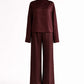 Silk/Cotton Clothing Set - Burgundy - MellowConceptStore