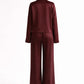 Silk/Cotton Clothing Set - Burgundy - MellowConceptStore