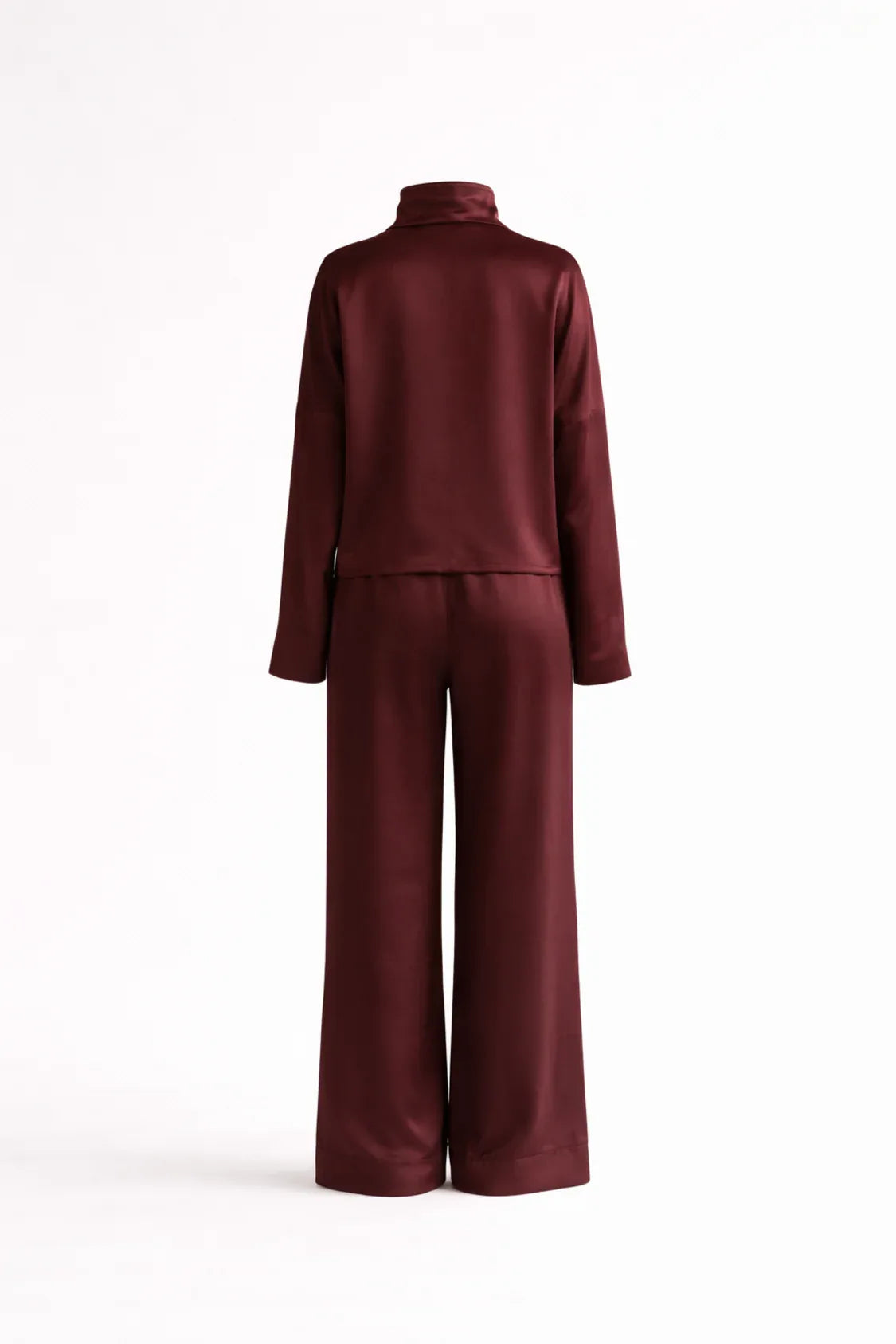 Silk/Cotton Clothing Set - Burgundy - MellowConceptStore