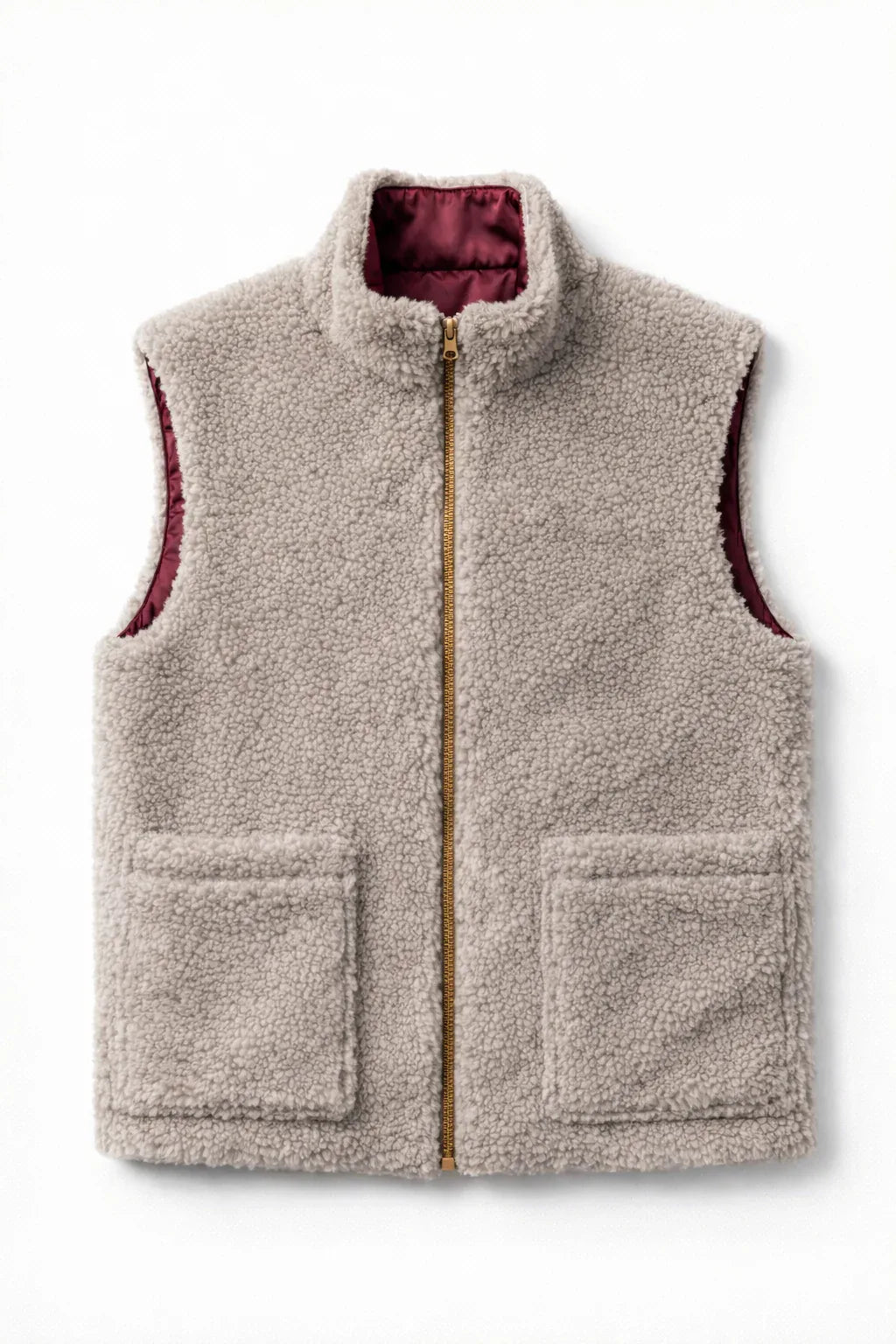 Woolen Unisex Vest - Beige - MellowConceptStore