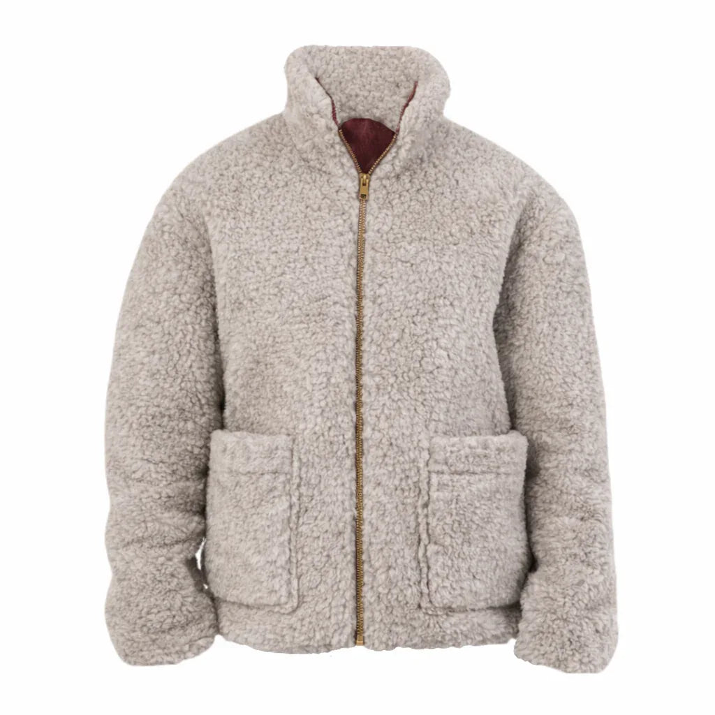 Men's Oversized Wool Jacket - Beige - MellowConceptStore