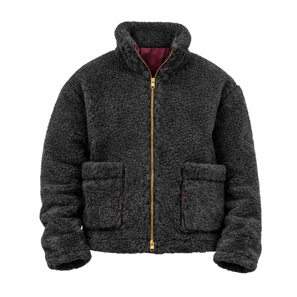 Men's Oversized Wool Jacket - Charcoal - MellowConceptStore