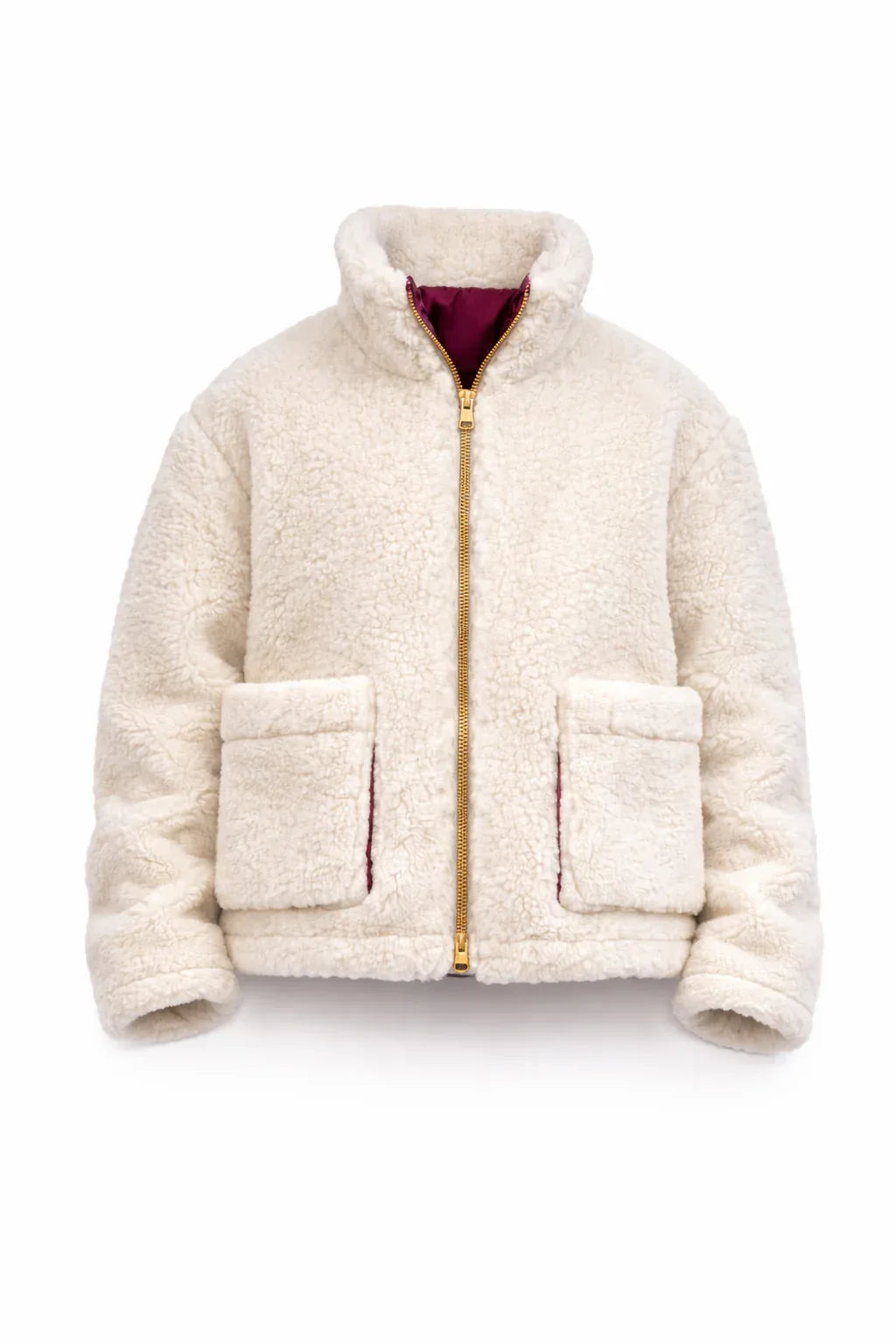 Men's Oversized Wool Jacket - White - MellowConceptStore