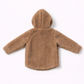 Baby-/Kinderjacke aus Teddywolle - Melange Brown