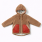 Baby-/Kinderjacke aus Teddywolle - Melange Brown