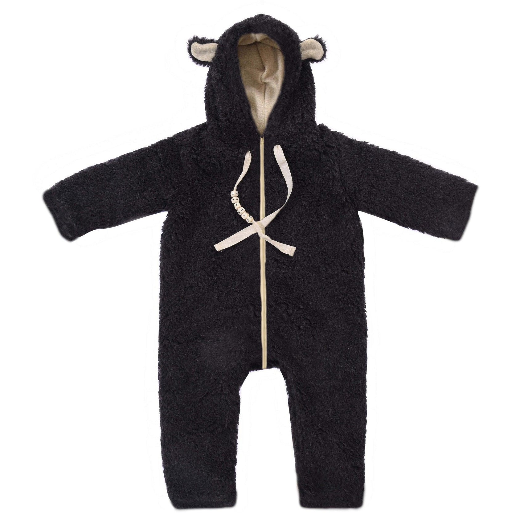 Baby/Kid Virgin Wool Overall Charcoal