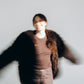 Sheepskin Fur / Coat with Burgundy Silk Lining - Brown - MellowConceptStore