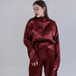 Silk/Cotton Clothing Set - Burgundy - MellowConceptStore