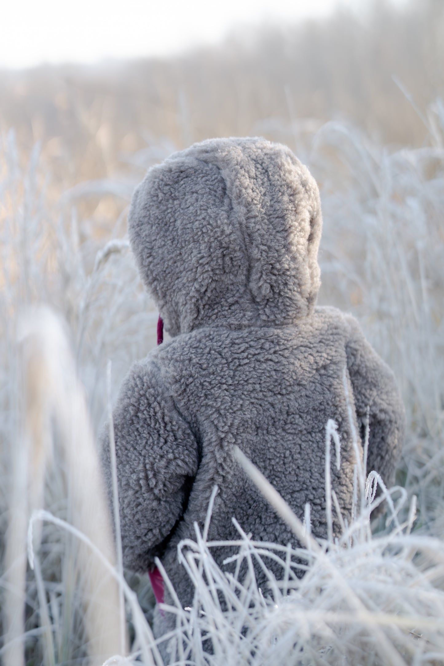 Baby/Kid Jacket in Teddy Wool Melange Brown
