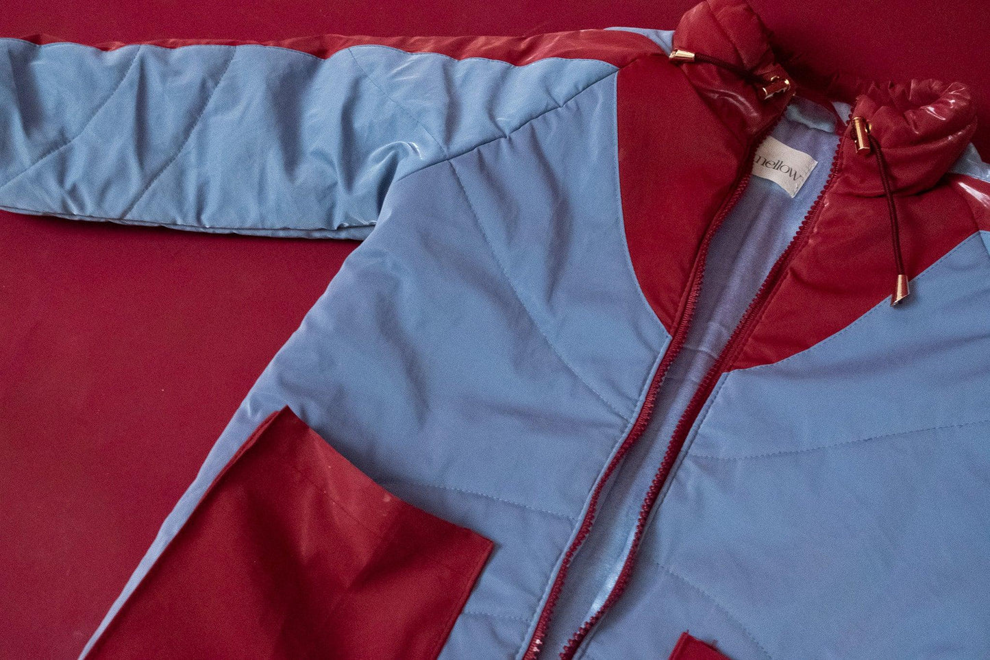 Kid's Wool Puff Jacket - Blue - Natural, Non-Toxic & Insulated with 100% Wool