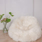 Natural Sheepskin Beanbag White