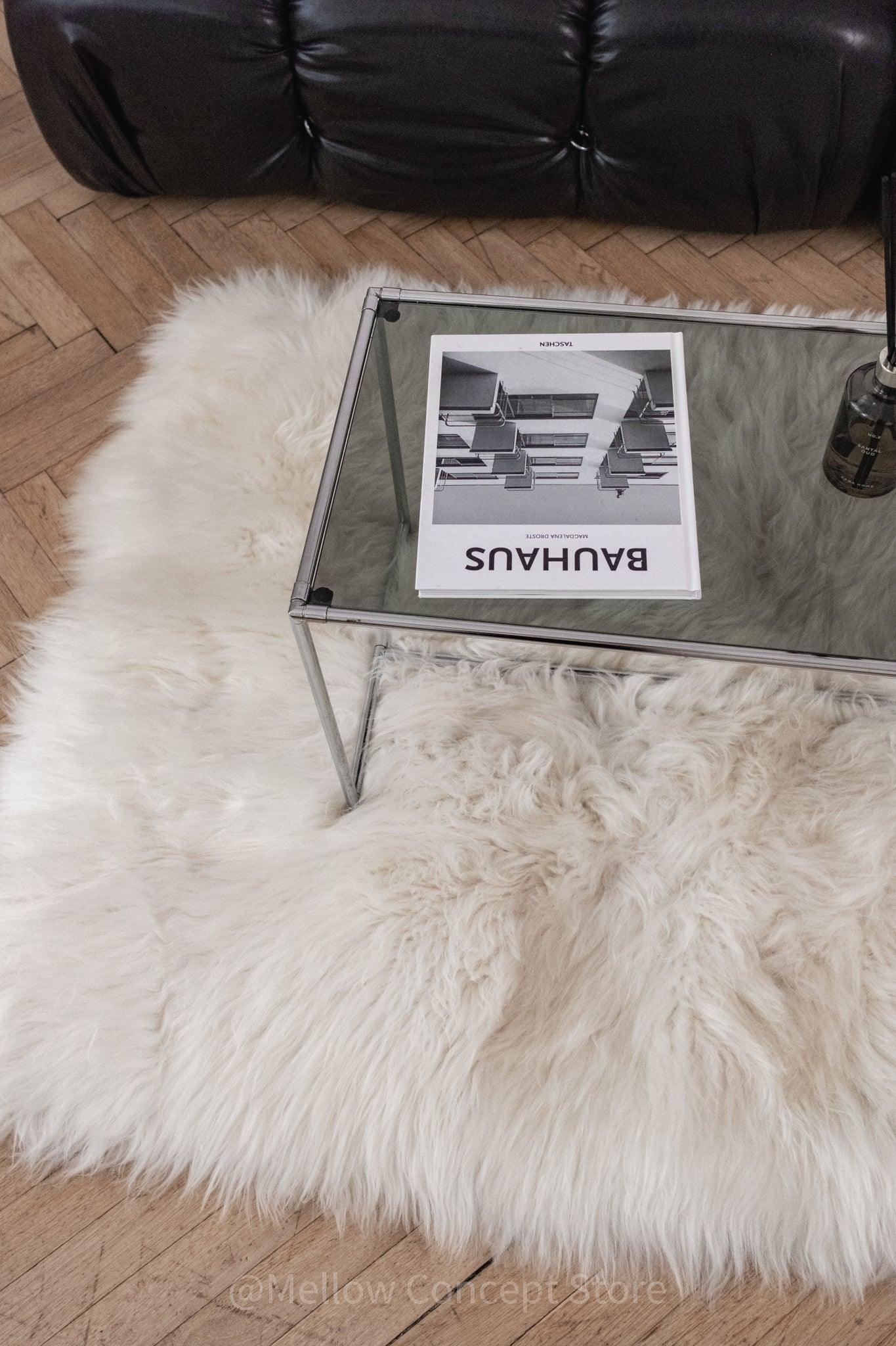 Natural Sheepskin Ivory Carpet Rectangle