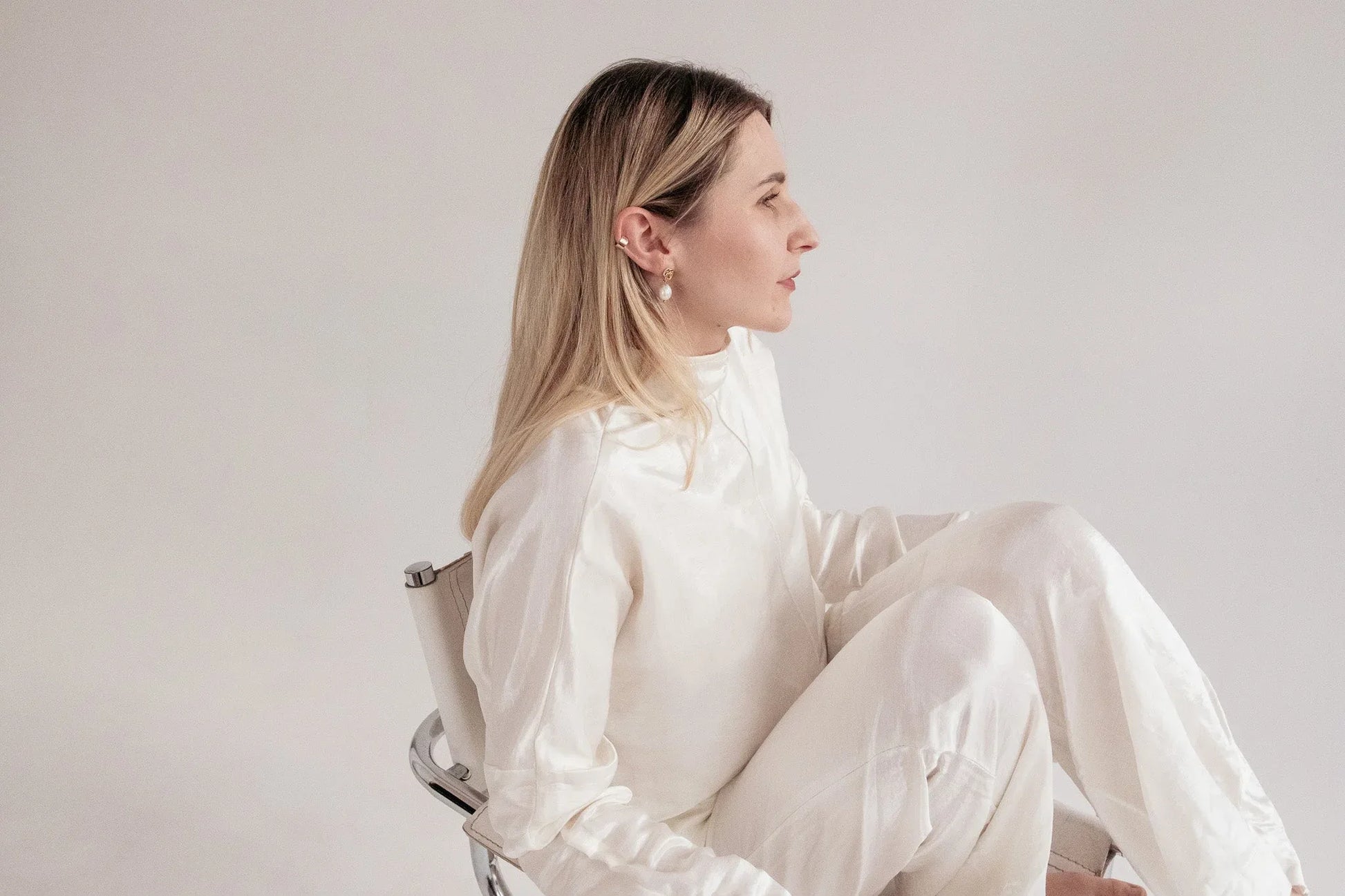 Silk/Linen Clothing Set - White - MellowConceptStore