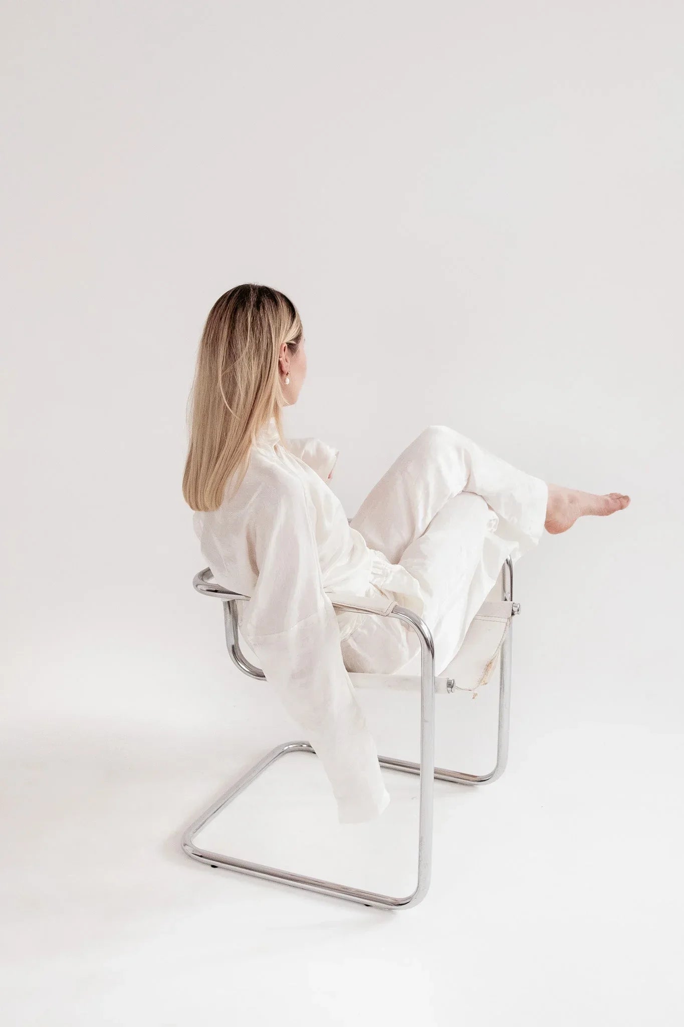 Silk/Linen Clothing Set - White - MellowConceptStore