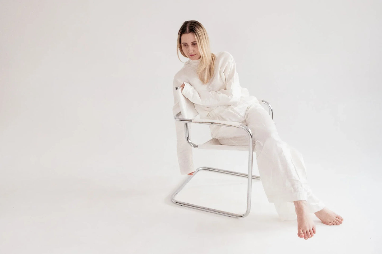 Silk/Linen Clothing Set - White - MellowConceptStore