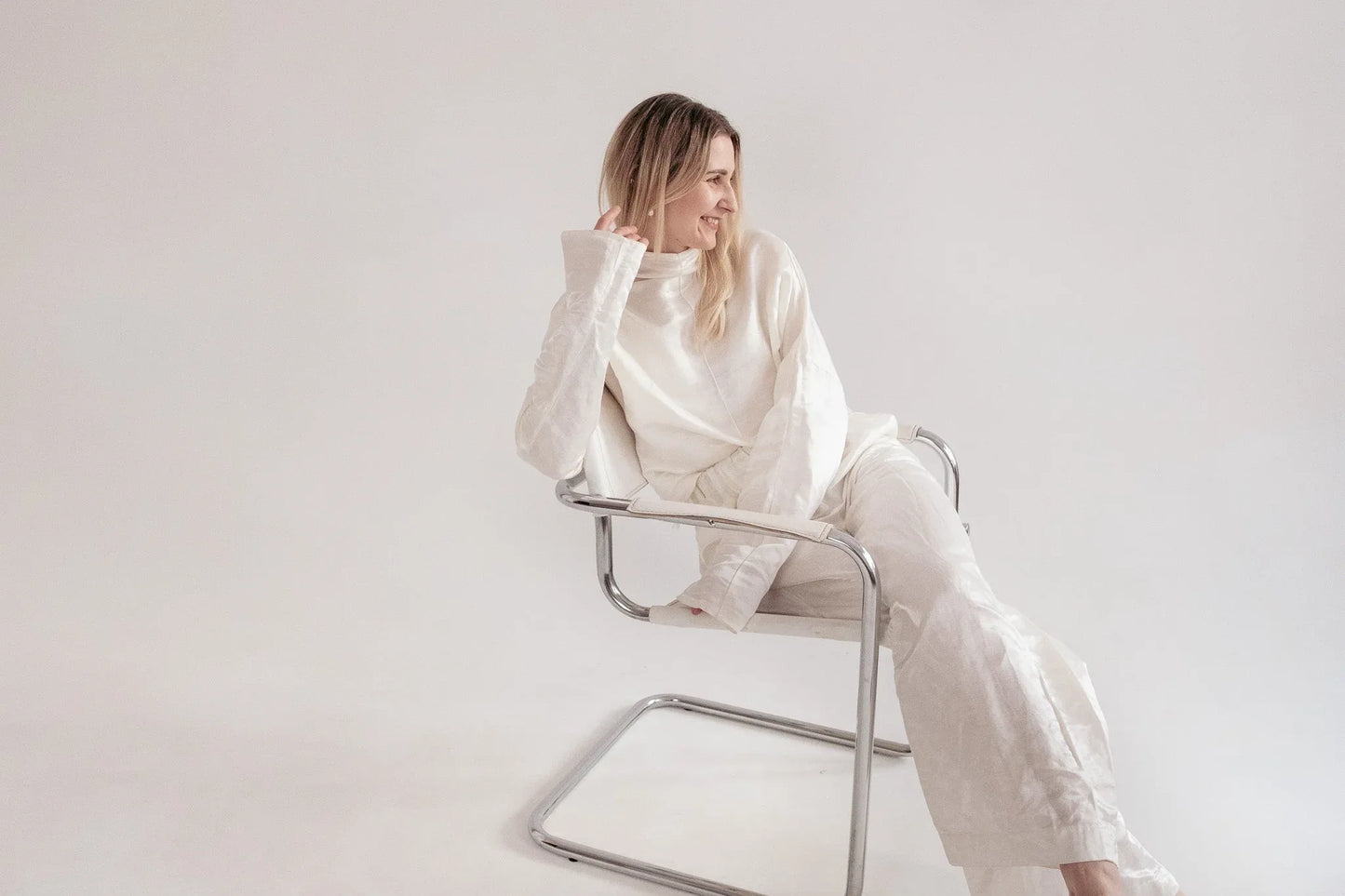 Silk/Linen Clothing Set - White - MellowConceptStore