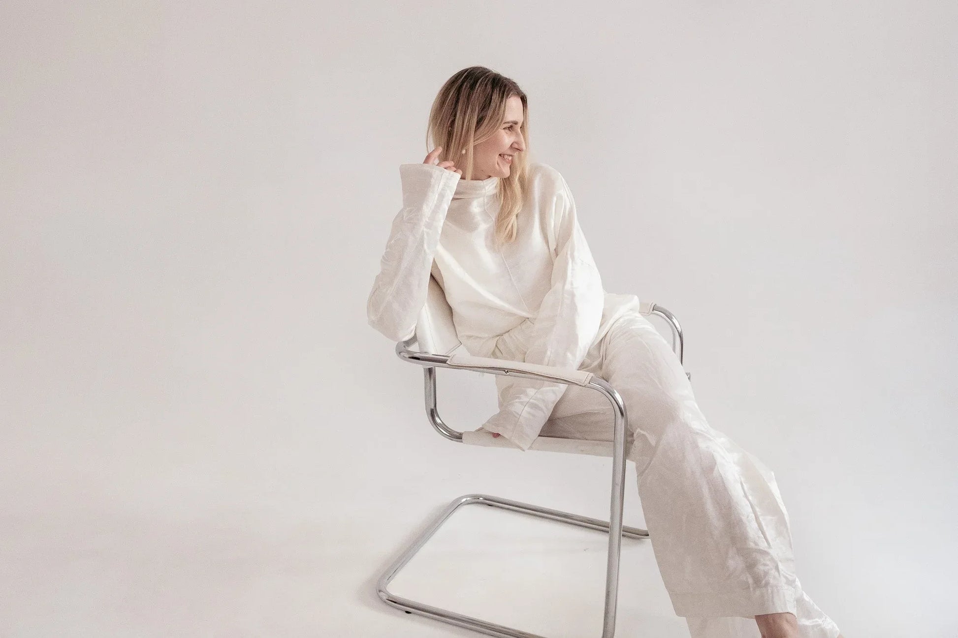 Silk/Linen Clothing Set - White - MellowConceptStore