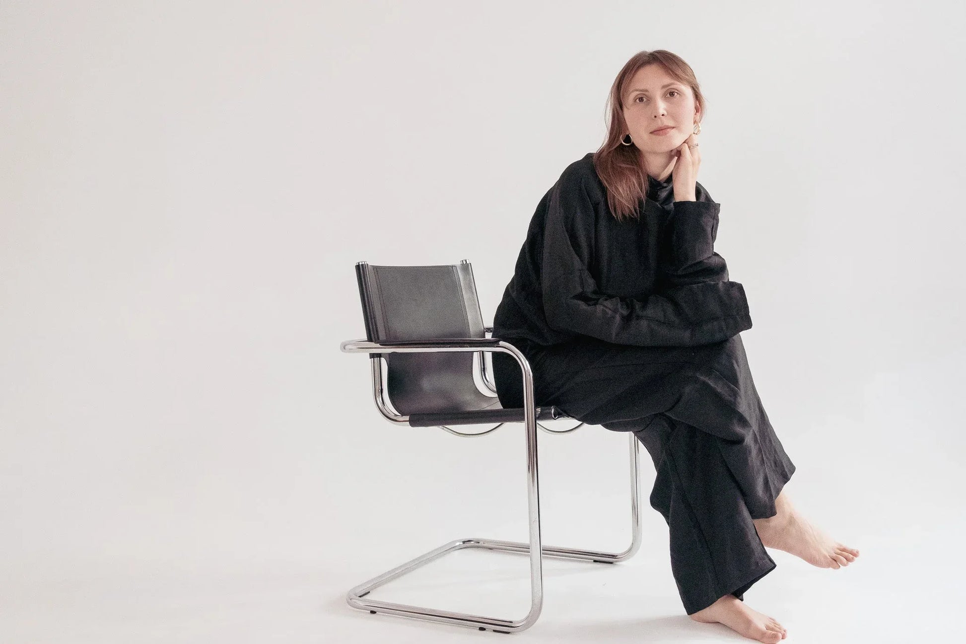 Silk/Linen Clothing Set - Black - MellowConceptStore