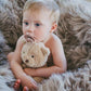 Natural Sheepskin Pouf / Ottoman Greige