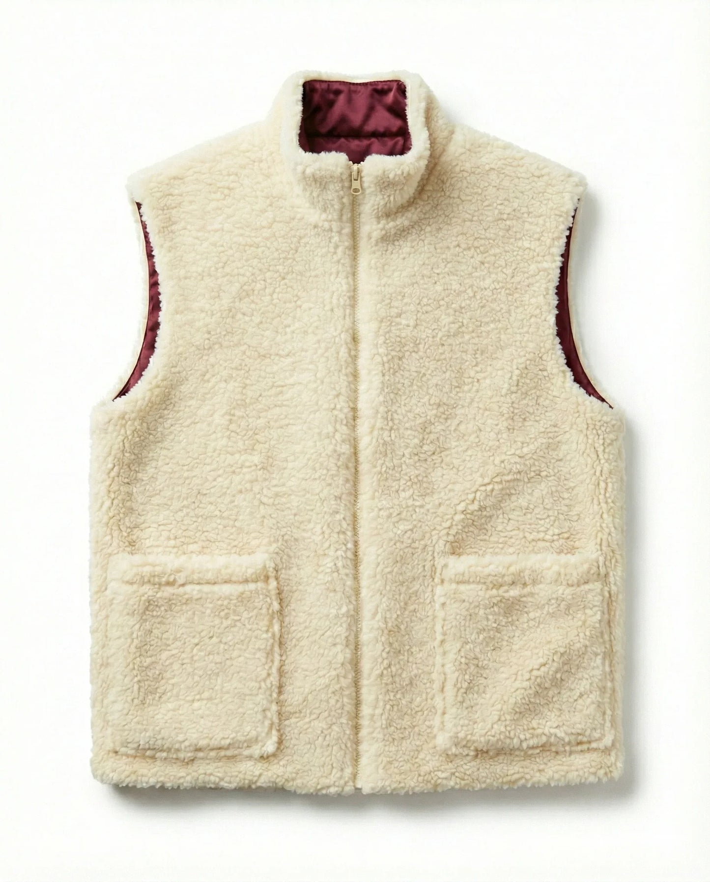 Woolen Unisex Vest - White - MellowConceptStore