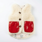 Baby/Kid Virgin Wool Vest - White/Red