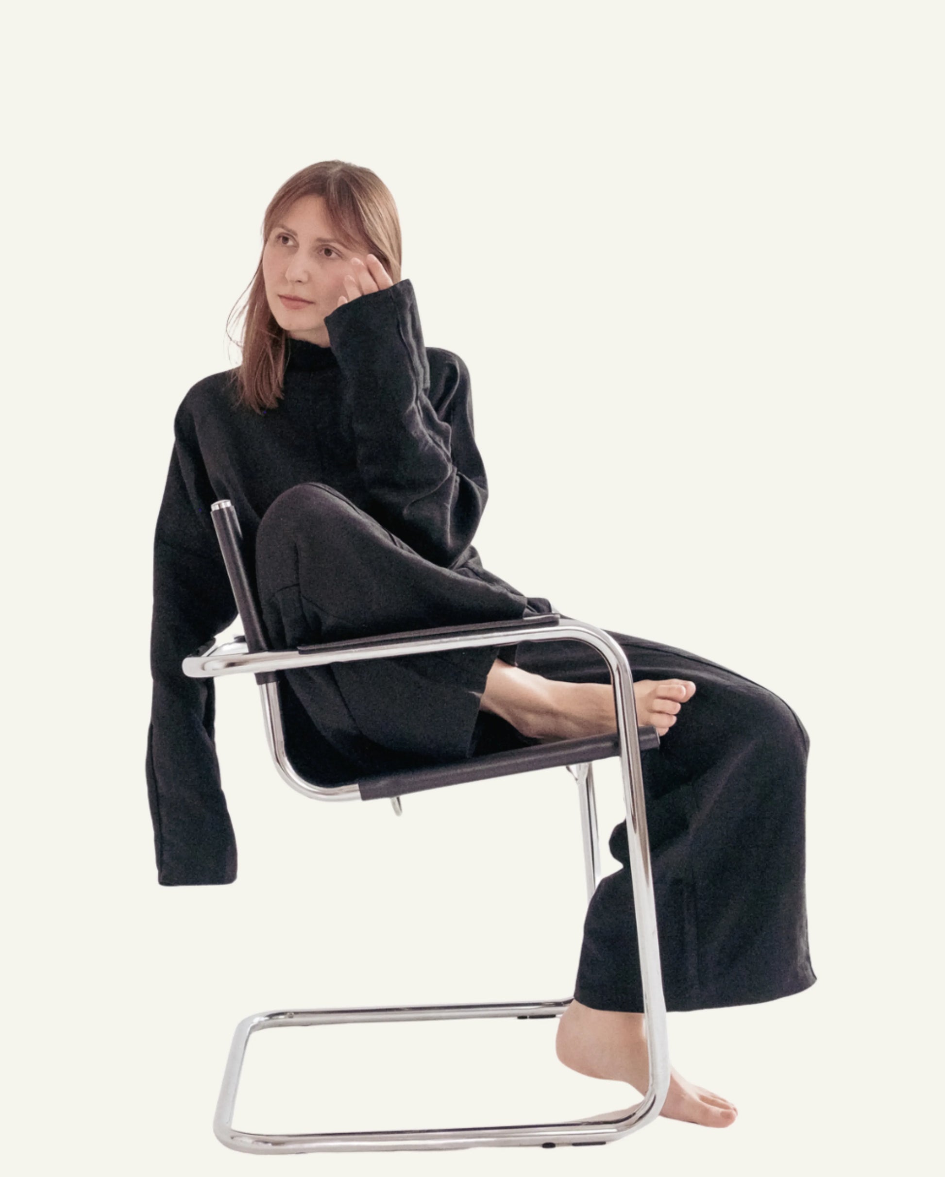 Silk/Linen Clothing Set - Black - MellowConceptStore