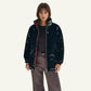 Women's Wool Puff Jacket - Black - Natural, Non-Toxic & Insulated with 100% Wool - MellowConceptStore