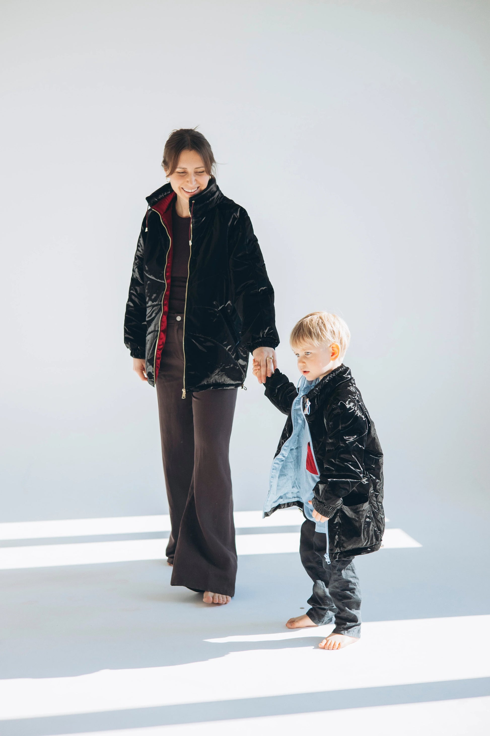 Women's Wool Puff Jacket - Black - Natural, Non-Toxic & Insulated with 100% Wool - MellowConceptStore
