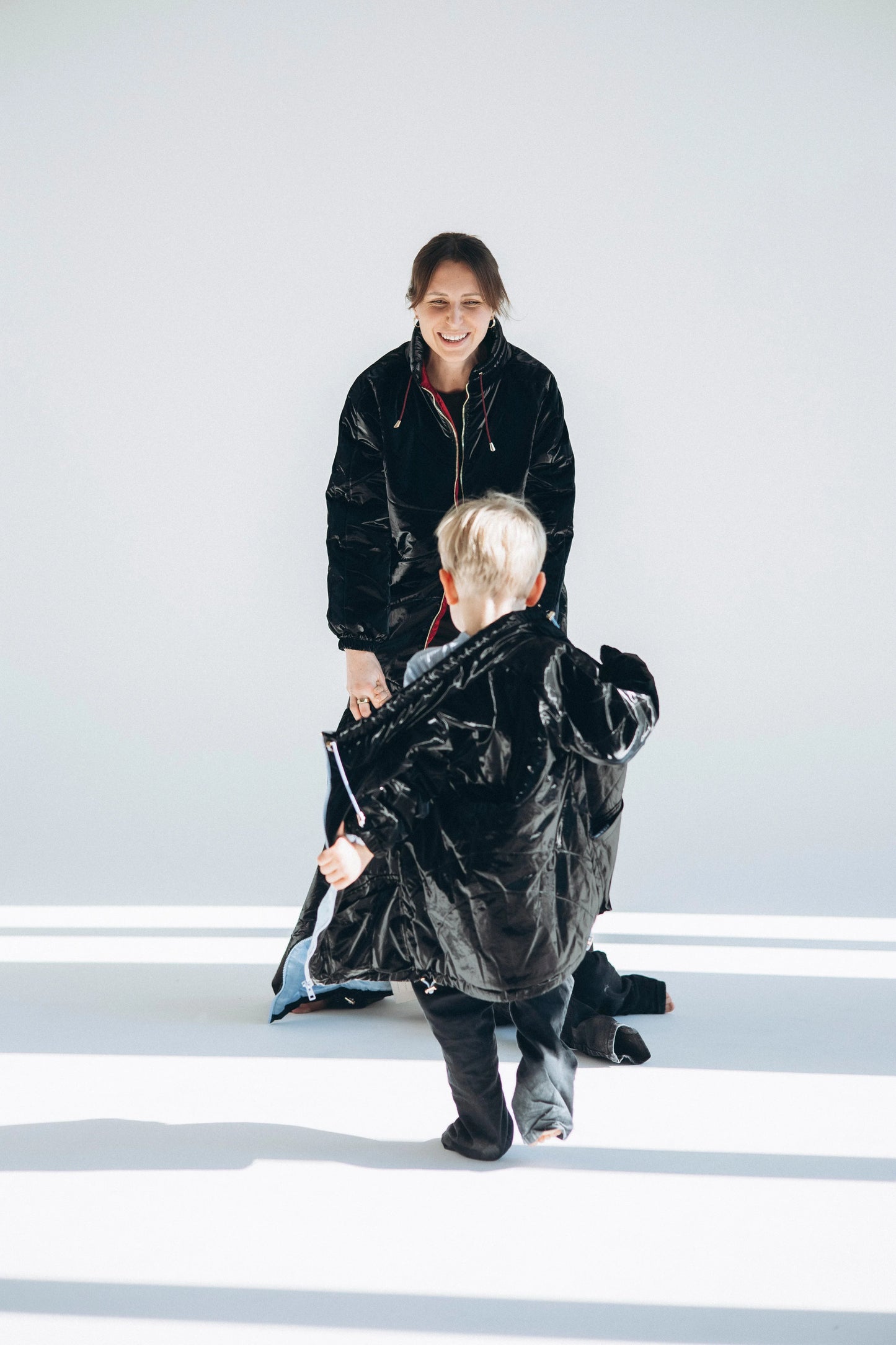 Women's Wool Puff Jacket - Black - Natural, Non-Toxic & Insulated with 100% Wool - MellowConceptStore