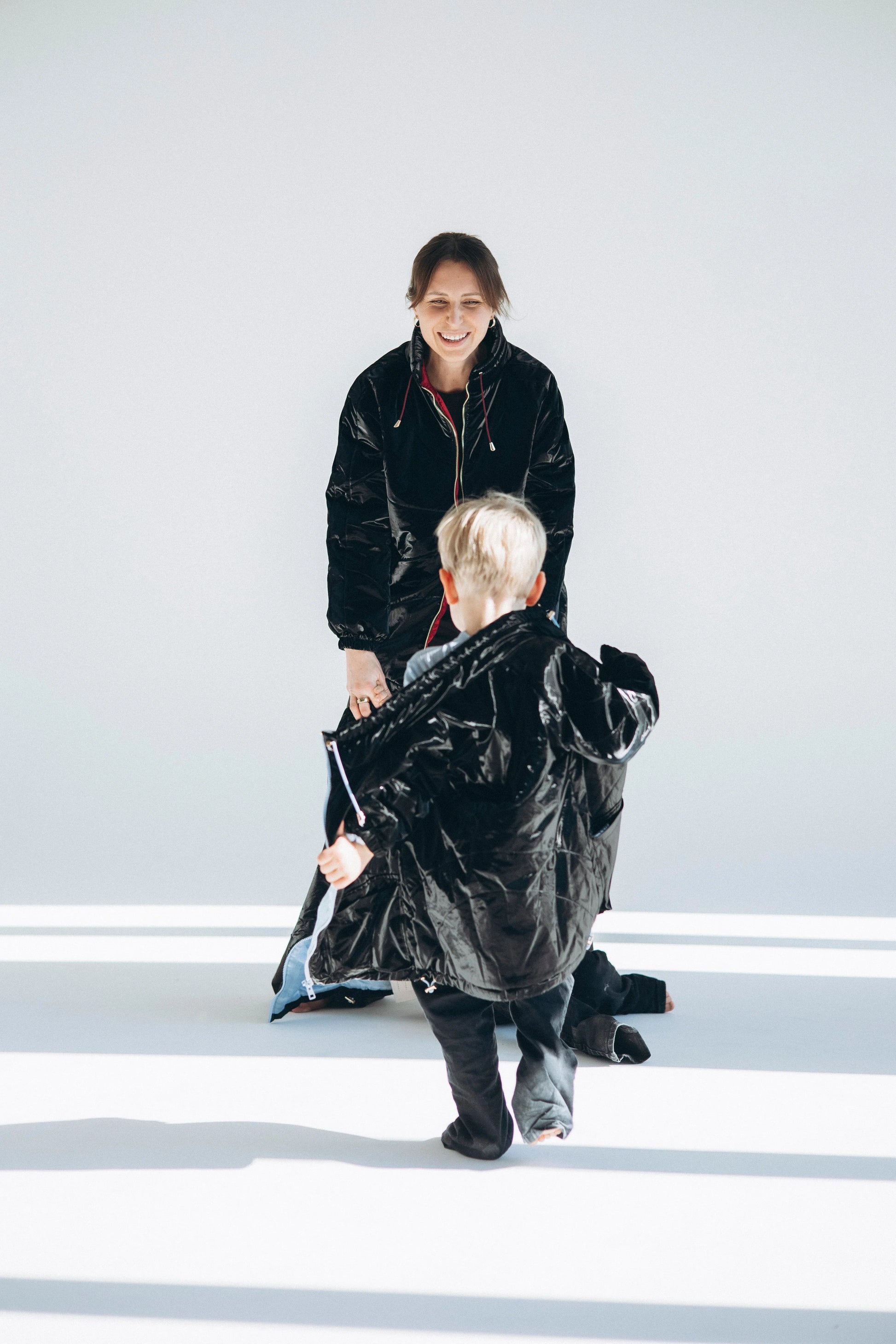 Women's Wool Puff Jacket - Black - Natural, Non-Toxic & Insulated with 100% Wool - MellowConceptStore