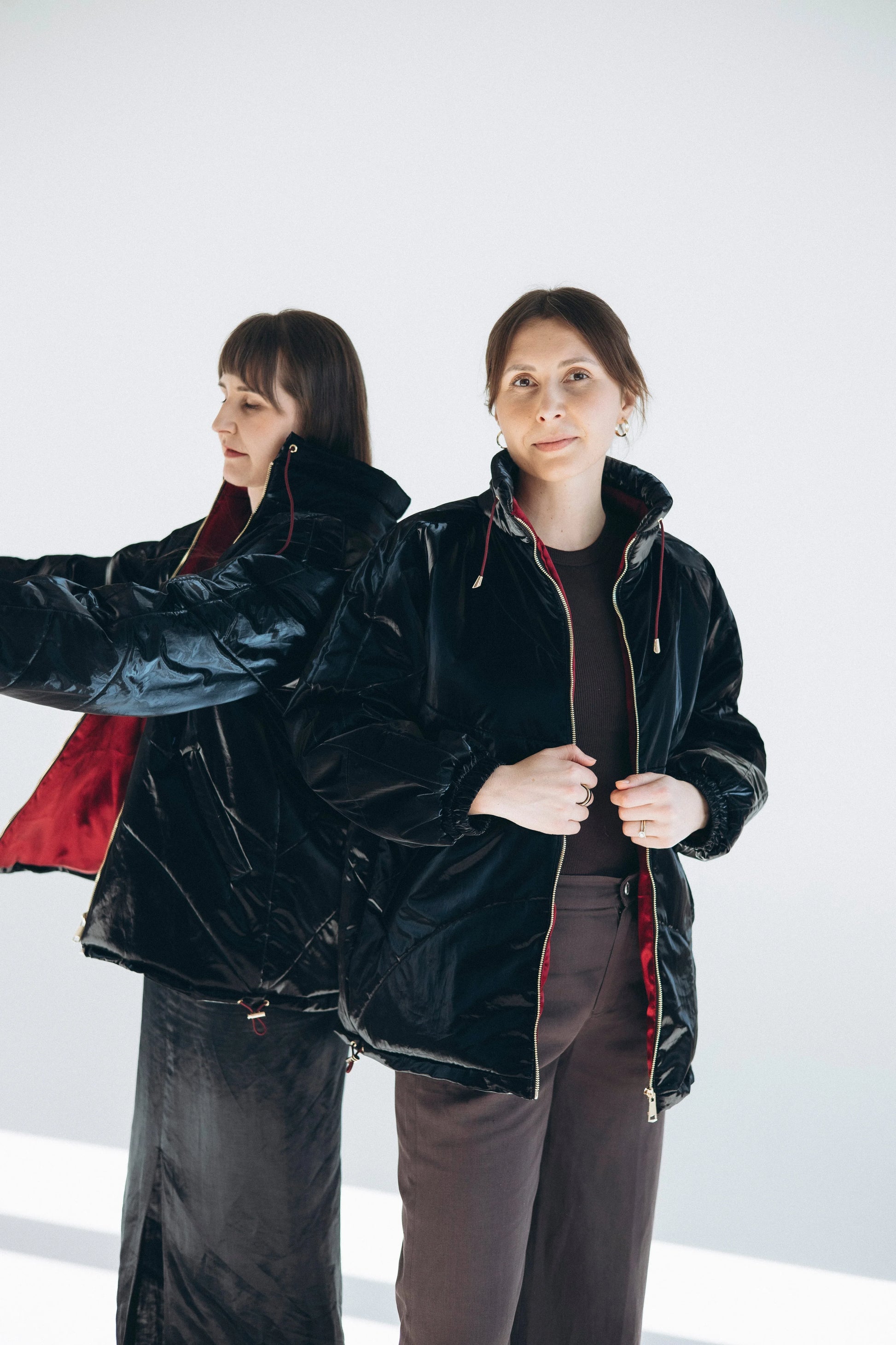 Women's Wool Puff Jacket - Black - Natural, Non-Toxic & Insulated with 100% Wool - MellowConceptStore