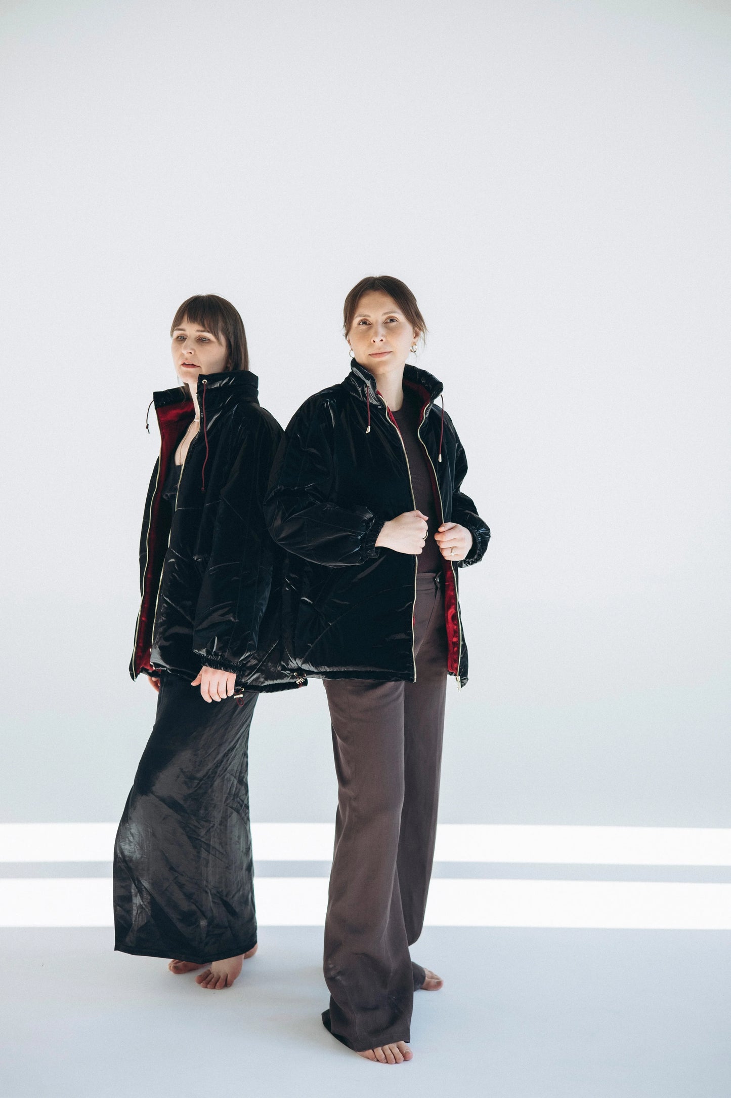 Women's Wool Puff Jacket - Black - Natural, Non-Toxic & Insulated with 100% Wool - MellowConceptStore