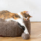 Oval Natural Wool Pet Bed  Beige