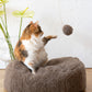 Oval Natural Wool Pet Bed  Beige