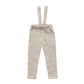 Linen Pants with Suspenders Beige