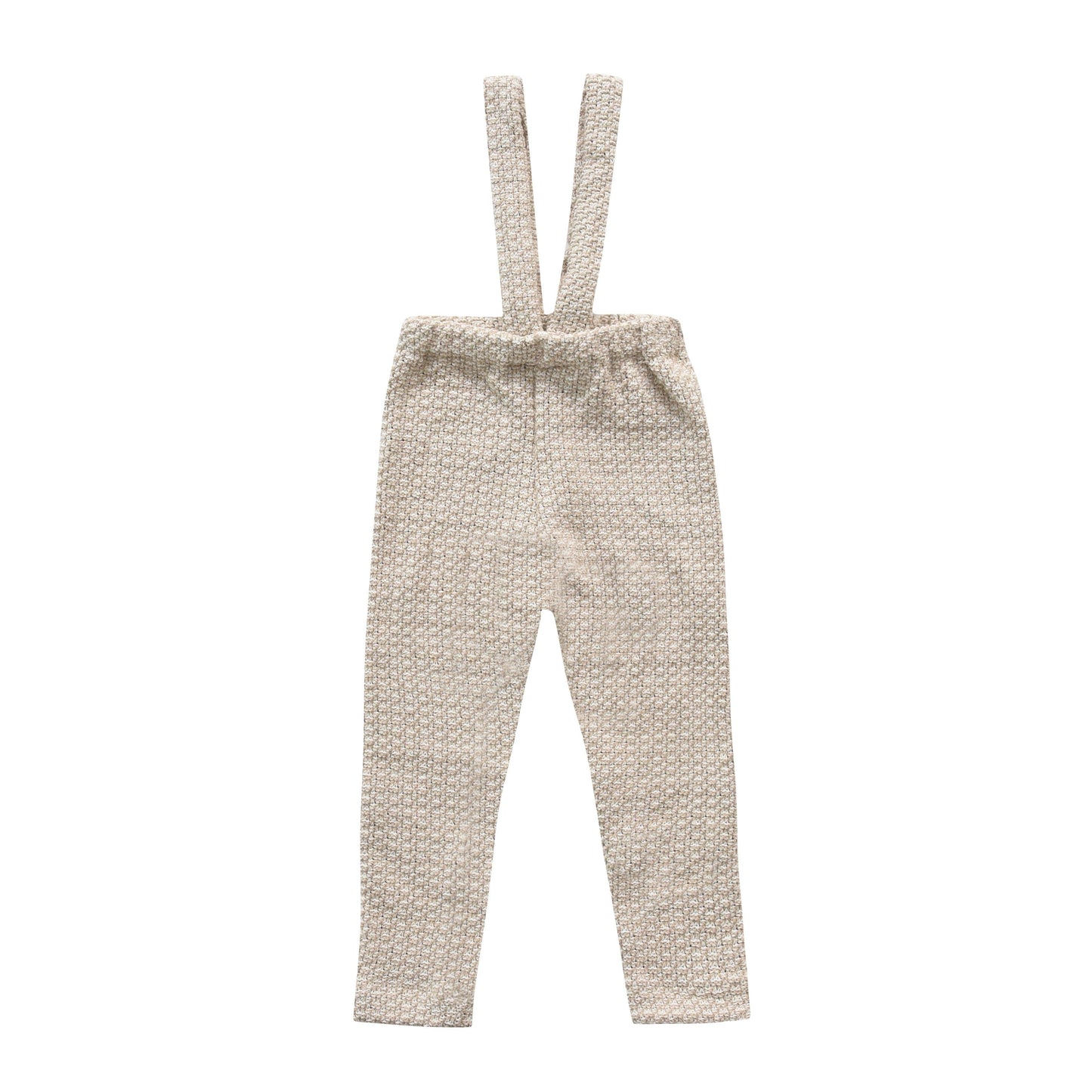 Linen Pants with Suspenders Beige