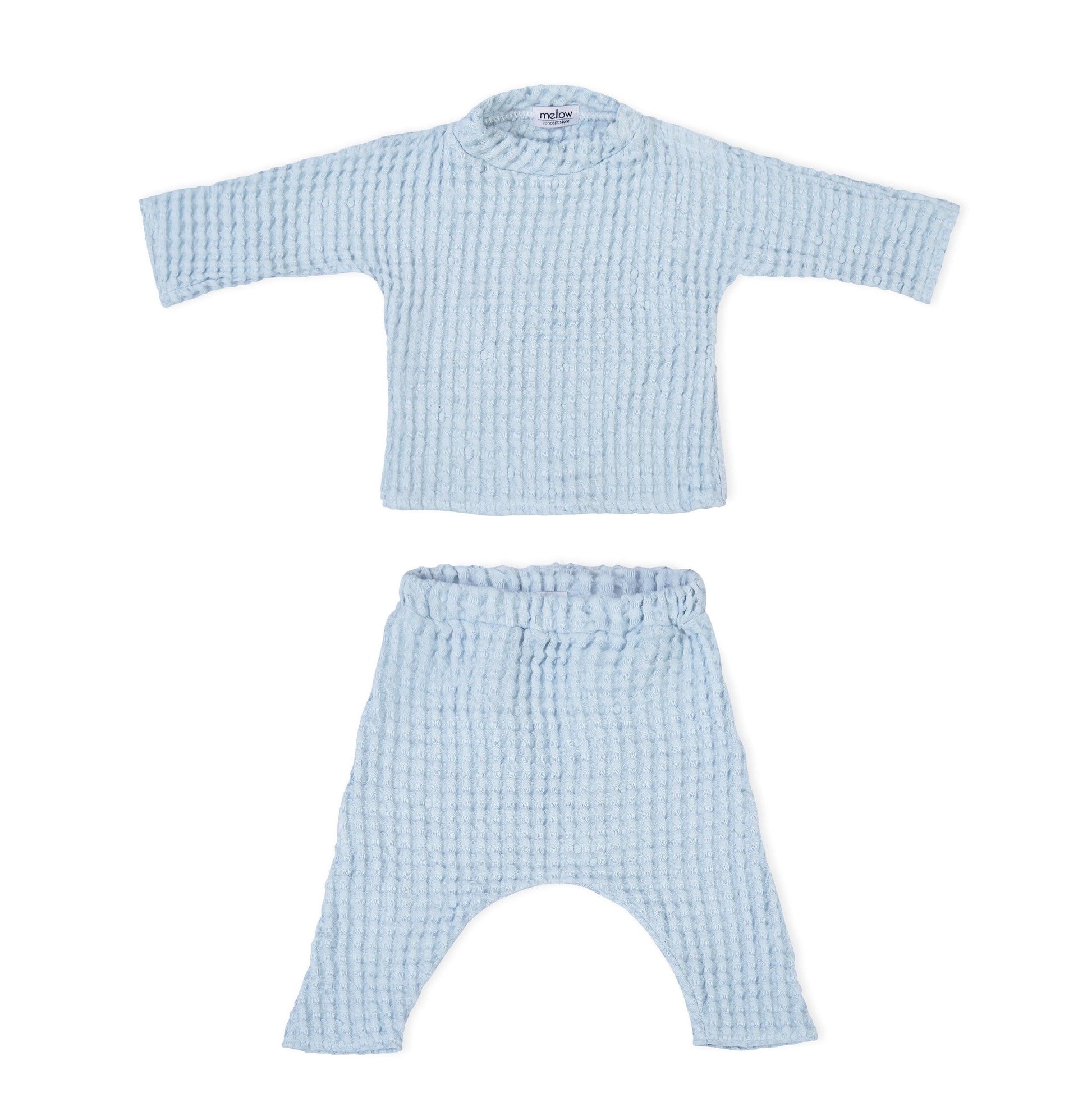 Linen Baby/Kid Blue Clothing Set