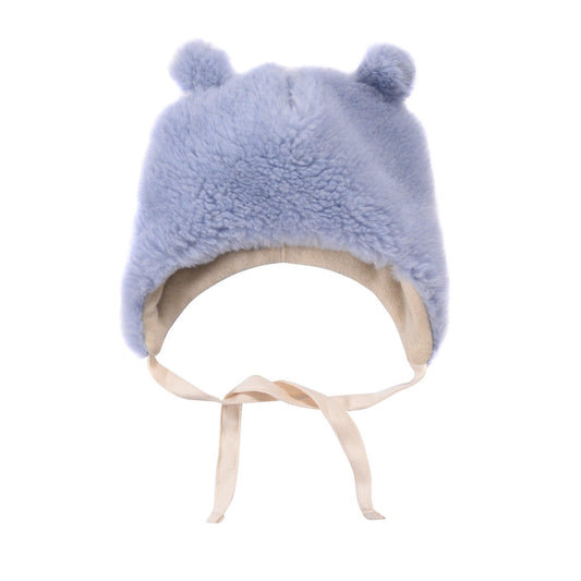 Blue Bear Woolen Baby Hat