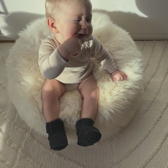 Brown Baby Natural Sheepskin Boots