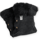 Black Natural Lambskin Stroller Hand Muffs