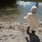 Woolen Pants with Suspenders Cream