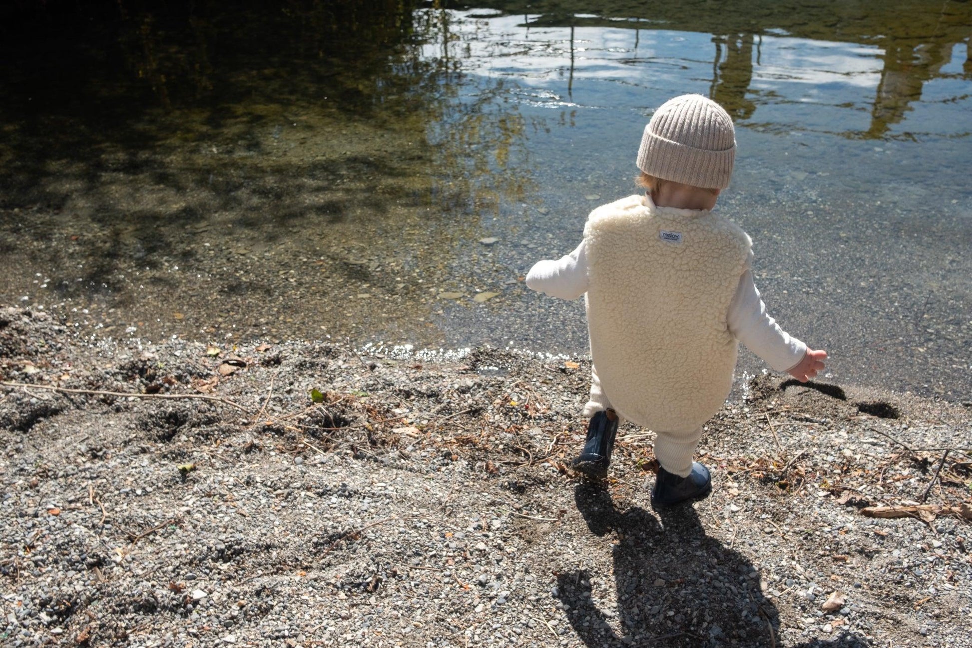 Woolen Pants with Suspenders Cream