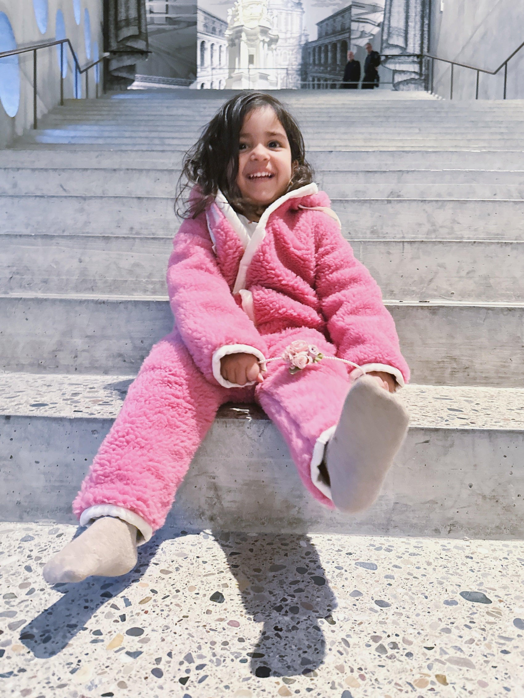 Baby/Kid Virgin Wool Overall  Pink